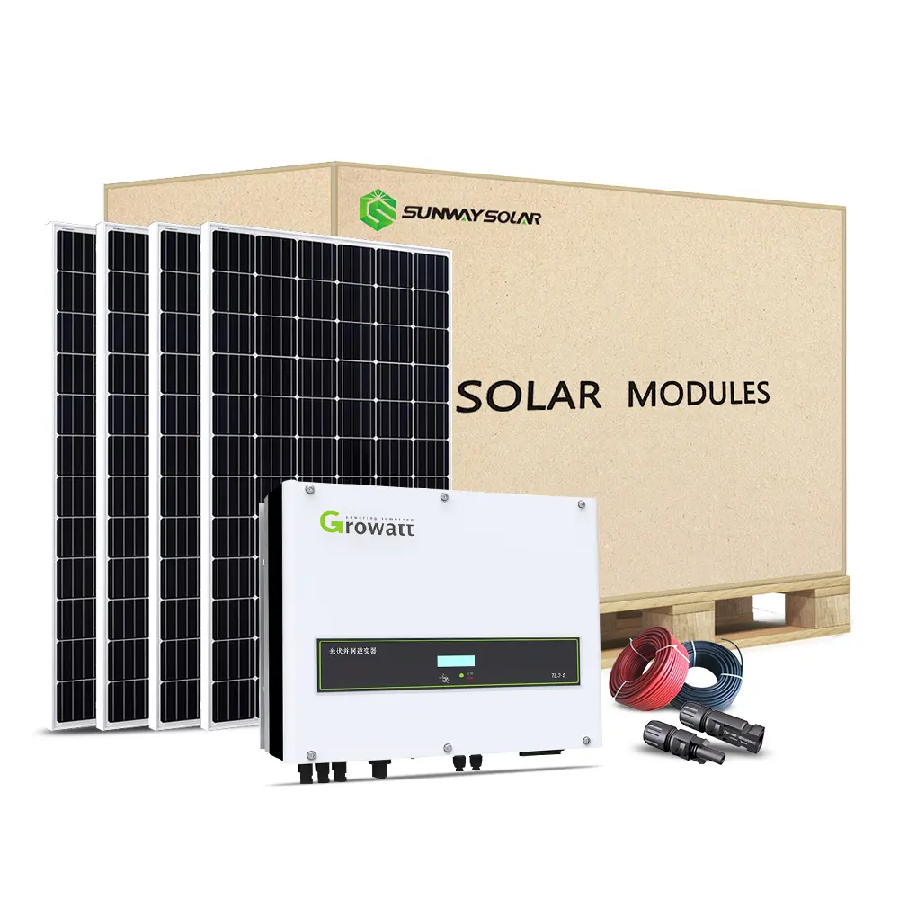 Na grade do sistema solar kit panelessolares 10 kw casa painel solar completo