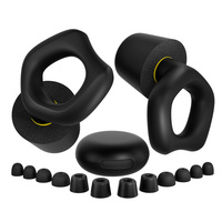 Nouveaux bouchons d'oreilles personnalisés en silicone/mousse à mémoire de forme - Confort pour dormir, anti-ronflement, ajustement sur mesure - Réduction du bruit de 30 dB (SNR) pour un sommeil silencieux