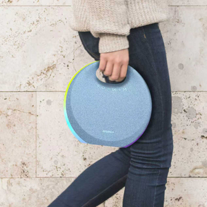 Haut-parleur karaoké portable OEM avec Bluetooth, 10W, basses profondes, lumière RGB, TWS, alimentation CC, USB, AUX, carte TF, microphone intégré - Product Image 6