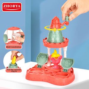Zhorya Children's Plasticine <b>Toys</b> <b>Ice</b> <b>Cream</b> Maker DIY Making Flour Clay Play Home <b>Set</b> Color Clay Play Dough for Kid - Product Image 3