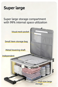 Maleta de Mano de Aluminio Premium de 16, 20 y 24 Pulgadas, Aprobada por Aerolíneas, con Carcasa Metálica, sin Cierre, con Ruedas Giratorias Extraíbles - Product Image 5