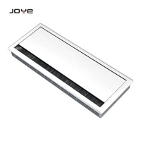 Boîte de gestion de câbles en aluminium moderne à fermeture douce pour bureau, idéale pour la maison et le bureau, avec passe-câbles pour table de bureau