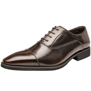 Zapatos Oxford de Tres Piezas con Borde Abierto de Cuero Genuino y Charol 2026 para Hombre, Zapatos Formales de Negocios con Suela Blanda - Product Image 5