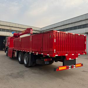 משאית מנוף Howo 8x4 הנמכרת ביותר בניגריה, 420 כוחות סוס, מצוידת במנוף 12 טון - Product Image 1