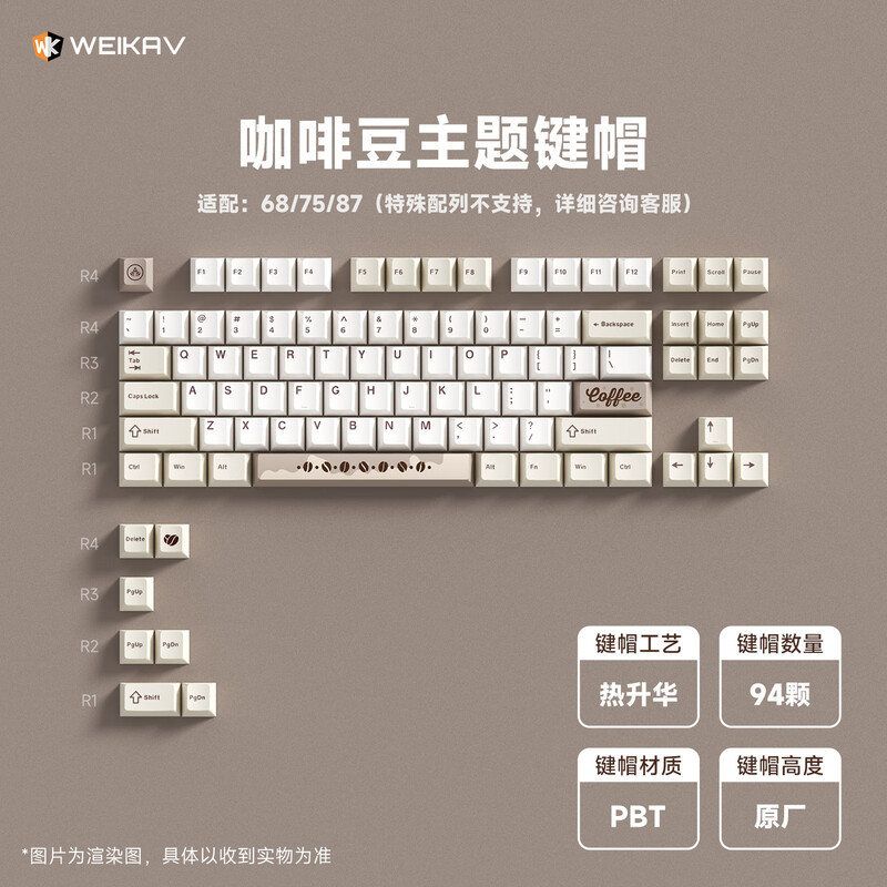 Tema de granos de café - 94 teclas