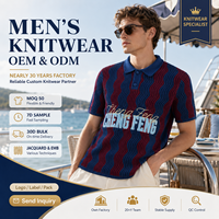 Polo en tricot à rayures verticales ondulées rétro nautiques pour hommes, manches courtes, logo personnalisé, OEM, vente en gros, pull en coton