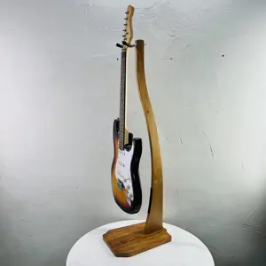 Suporte de instrumento musical personalizado, suporte de madeira sólida de mogno para violão, baixo e madeira