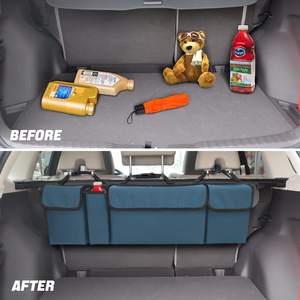 Organizador <span class=keywords><strong>de</strong></span> coche resistente personalizado <span class=keywords><strong>de</strong></span> fábrica, <span class=keywords><strong>bolsa</strong></span> <span class=keywords><strong>de</strong></span> carga plegable impermeable, 4 bolsillos, Ahorrador <span class=keywords><strong>de</strong></span> espacio <span class=keywords><strong>para</strong></span> SUV, camión, MPV, libera el suelo del maletero - Product Image 5
