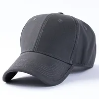Gorra de béisbol de PVC de ala larga con bordado a mano, unisex, para exteriores, informal, para cabeza grande, sombrero para el sol, color sólido, gorra de papá, gorra de camionero