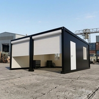 Portes à enroulement doubles en acier préfabriquées modulaires, directement de l'usine, pour garage conteneur, idéales pour le stationnement de deux voitures et le stockage de véhicules