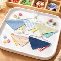 Bandana Hewan Peliharaan Grosir, Syal Segitiga Bergaris Buatan Tangan DIY, Personalisasi Festival, Kucing Anjing Hewan Peliharaan Kecil Sedang, Dapat Disesuaikan, Musim Semi