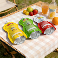 Pochettes souples en papier kraft écologiques et recyclables de 30 ml à 1000 ml pour jus liquides, avec bec verseur et fermeture supérieure, emballage personnalisable
