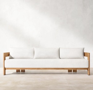 Set Divani <span class=keywords><strong>da</strong></span> <span class=keywords><strong>Esterno</strong></span> Moderno per Giardino e Cortile, Divano di Alta Qualità <span class=keywords><strong>in</strong></span> <span class=keywords><strong>Teak</strong></span> Massello per Terrazze di Hotel, Patio, Ville e Spiagge - Product Image 4