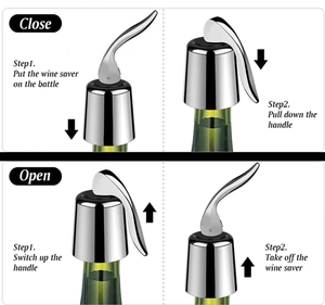 Bouchons à <span class=keywords><strong>vin</strong></span> en acier inoxydable <span class=keywords><strong>de</strong></span> haute qualité avec joint en silicone sous vide <span class=keywords><strong>pour</strong></span> bouteilles <span class=keywords><strong>de</strong></span> <span class=keywords><strong>vin</strong></span> - Product Image 6