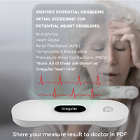 Moniteur ECG personnel Wellue DuoEK S Affiche les ECG en temps réel sur un écran OLED Enregistrement ECG de qualité médicale Application gratuite IOS/Android