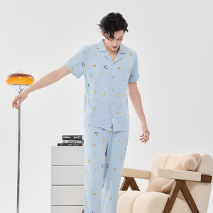 <span class=keywords><strong>Cotone</strong></span> modale Casual da <span class=keywords><strong>donna</strong></span> primavera estate pigiama stampa floreale manica corta <span class=keywords><strong>vestiti</strong></span> per la casa con bottone elastico in vita Design ODM - Product Image 3