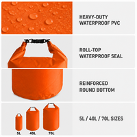 Sac étanche léger pour activités de plein air, idéal pour la randonnée aquatique, le camping, la plage et la natation