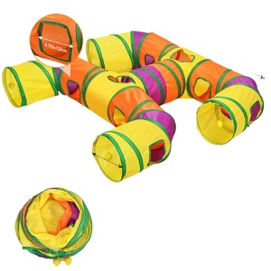 <span class=keywords><strong>Tunnel</strong></span> per Gatti Ecologico Classico Bestseller, Canale Interattivo Multigatto Arcobaleno, Giocattolo Pieghevole Grande per Gatti - Product Image 4