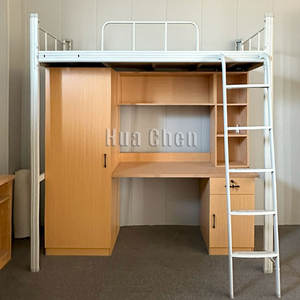 <span class=keywords><strong>Lit</strong></span> <span class=keywords><strong>superposé</strong></span> <span class=keywords><strong>en</strong></span> métal moderne et durable pour adultes, Queen sur Queen <span class=keywords><strong>avec</strong></span> <span class=keywords><strong>bureau</strong></span> et rangement - Product Image 4