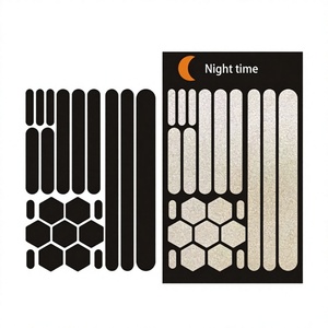 Adesivo Riflettente Nero Argento, Decalcomania di Sicurezza Autoadesiva <span class=keywords><strong>per</strong></span> Auto, <span class=keywords><strong>Moto</strong></span>, ATV, Casco - Product Image 1