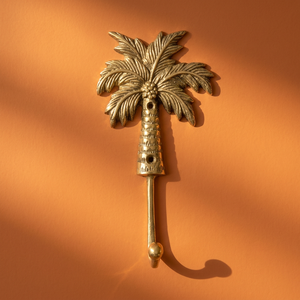 Meilleur crochet mural vintage en forme de palmier tropical Seleer d'Indonésie, 18 cm, en métal, porte-manteau décoratif pour cuisine et salle de bain - Product Image 1