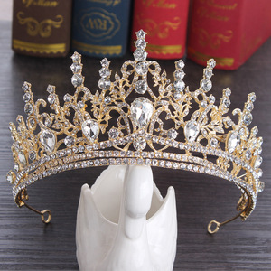 Diadema della corona degli accessori per capelli da sposa della festa di compleanno del cristallo di rocca fatto a mano scintillante di lusso per la sposa - Product Image 6