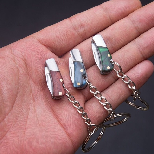 Mini Folding Knife EDC Outdoor Unpacking Pocket Knife Cutter Keychain Pendant Keyring Knives