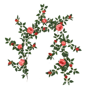 Guirlande de roses artificielles en plastique pour décoration murale et entrée - Product Image 5