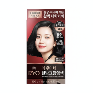 Ryo Uachae Stylish Gray Fish Cream Dark Brown Temporary <b>Foam</b> Hair Color 2N <b>Model</b> 8800283664911 (120G*2) - Product Image 2