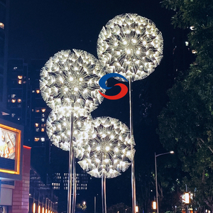 Cina luce decorativa per esterni Indoor Landscape Street Flower Lamp Led light Up Garden Fiber Optic Dandelion Light - Product Image 3
