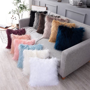 Funda de cojín de piel sintética para sofá, cubierta de cojín de piel de oveja sintética de 18X18 pulgadas, venta al por mayor - Product Image 1