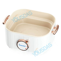 Yousdas 3.5L Marmite Électrique à Température Numérique, Revêtement Antiadhésif, Couvercle en Verre Trempé – Utilisation Extérieure, Prise en Charge Néerlandaise