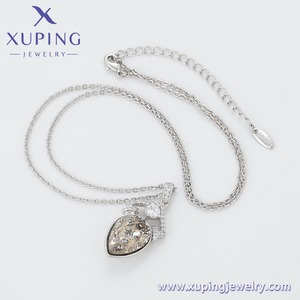 <span class=keywords><strong>Collana</strong></span> XUPING 14N2521810 <span class=keywords><strong>con</strong></span> Cristallo a Forma di Pera Placcato in Rodio e Accento Glitterato, Catena Delicata - Product Image 4