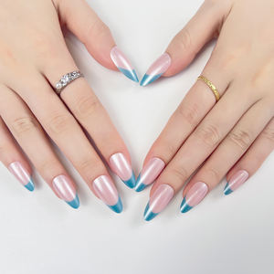 Punta francesa personalizada de fábrica, cubierta completa falsa, prensa en las uñas, venta al por mayor, uñas artificiales de alta calidad para Salón de Arte de uñas - Product Image 4