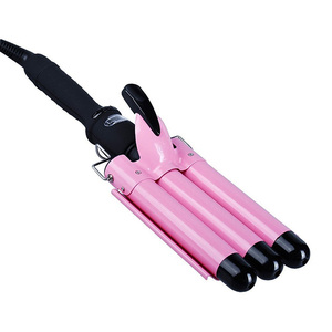 Fer à friser à 3 barils de haute qualité, fer à friser à chauffage rapide, <span class=keywords><strong>meilleur</strong></span> rasoir à cheveux pour la plage/frisottis, vagues sans frisottis - Product Image 4