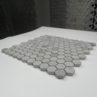 Carreaux de mosaïque hexagonale en marbre de 10 mm, style moderne et écologique, pour murs et sols intérieurs de cuisine et salle de bain, design graphique