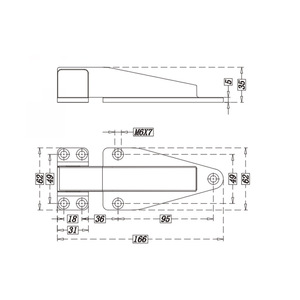 Bisagra de Puerta de Acero Inoxidable con Resorte de Retorno por Gravedad de 180 Grados, Diseño Industrial, 6 Orificios, JBDQ-6016 - Product Image 1