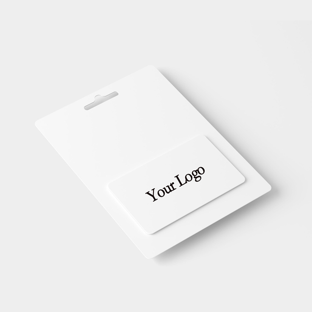 Customized Printing CR80 PVC Barcode Gift Card with Backer/Holder VIP Membership Card Paper Backer
