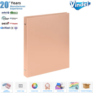 <span class=keywords><strong>Classeur</strong></span> à 3 anneaux à feuilles mobiles, couleur Morandi, pochette en PP, dossier de classement de bureau A4 pour le rangement et l'archivage des documents scolaires - Product Image 1