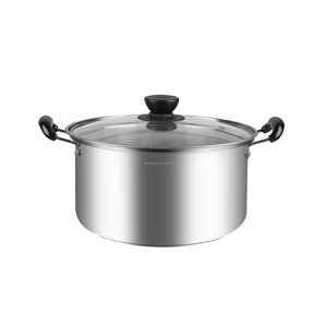 Casserole 22cm <span class=keywords><strong>en</strong></span> acier inoxydable 410 # avec poignée <span class=keywords><strong>en</strong></span> bakélite unique, couvercle <span class=keywords><strong>en</strong></span> <span class=keywords><strong>verre</strong></span> pour pot à induction applicable, matériau Inox 4.5L à bas prix - Product Image 5