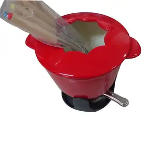 Beste Metalen Zwitserse Fondue Set Gietijzeren Fondue Pot Vorken Voor Kaas Of Chocolade Camping Gebruik Kookgerei Set Fondue Pot