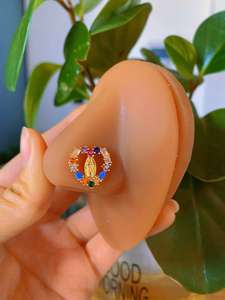 Gaby新到不锈钢蝴蝶印度鼻钉彩色鼻环结婚礼品批发身体饰品 - Product Image 2