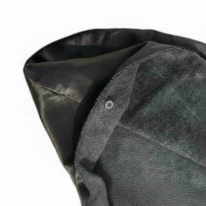 Serviette de cheveux en soie satinée à séchage rapide pour femmes YSD enveloppement de bain de style turban pour le soin des cheveux - Product Image 1