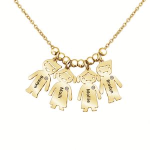 <b>Custom</b> Women's Cartoon Charms Beaded Stainless Steel Blank Engraved <b>Name</b> <b>Necklace</b> with <b>Custom</b> Logo Casual Sporty - Product Image 1