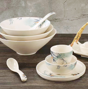 Vajilla de Melamina, Juego de 100 Piezas de Platos, Tazones, Tazas y Cucharas, Duradera y Apta para Lavavajillas, para Banquetes Empresariales y Reuniones Familiares - Product Image 2