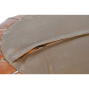 Cojín de Piso de Cuero 50X50X40 Color Camel - Product Image 3