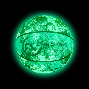 Zhensheng Factory Custom Sports <strong>Ball</strong> with Logo Night Game Green Fluorescent Luminous <strong>Ball</strong> Glow in the Dark Basketball - Product Image 1