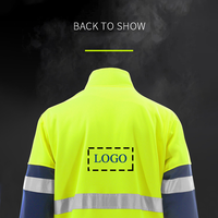 Vente en gros manteau de sécurité haute visibilité imperméable pour hommes logo personnalisé uniforme polaire d'hiver haute visibilité vêtements de travail veste de sécurité routière pour hommes