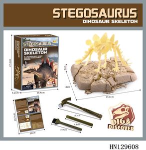 Kit de excavación arqueológica 3D DIY, juguete de exploración natural para niños con esqueleto de dinosaurio y fósil - Product Image 4