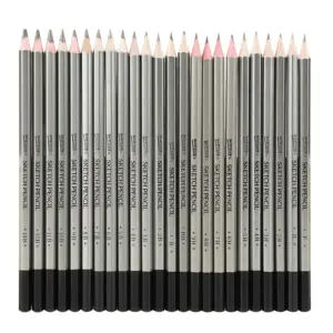 Worison 24pcs Art Graphite Drawing School Bleistift Ungiftige Farbe Skizze Künstler Bleistift 9H-14B 24 Härte für Kunst bedarf